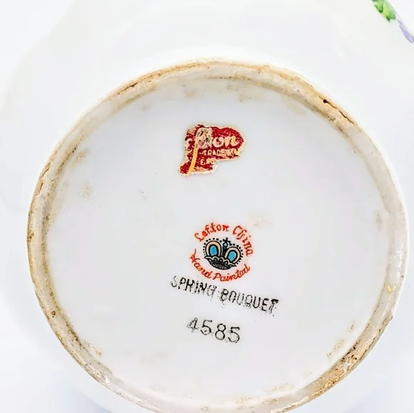 Vintage Lefton China Hand Painted Spring Bouquet 4585 Small Pitcher - Picture 10 of 12